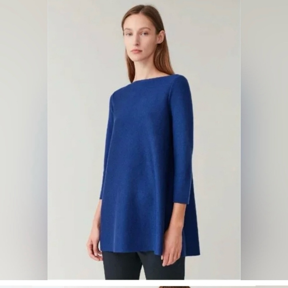 COS Women's Royal Blue Knit Top
